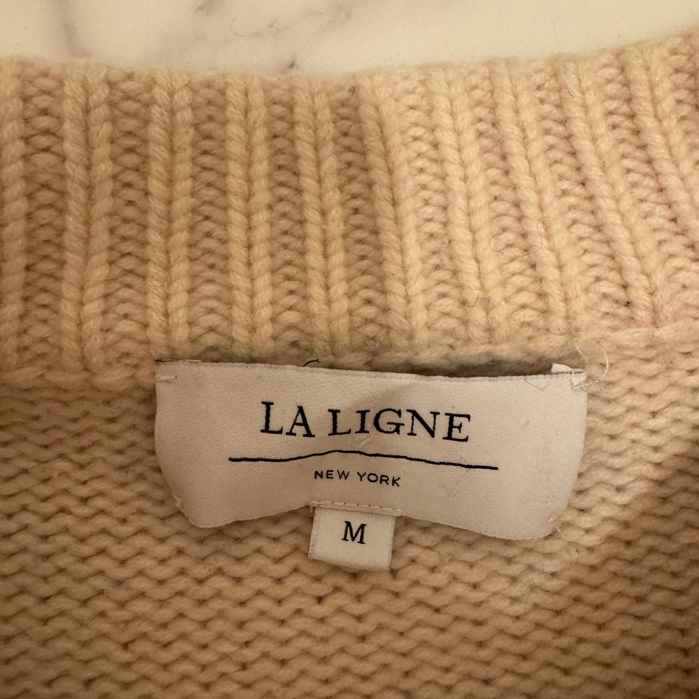 Striped Navy and Cream La Ligne Marin Sweater - Picture 3 of 4